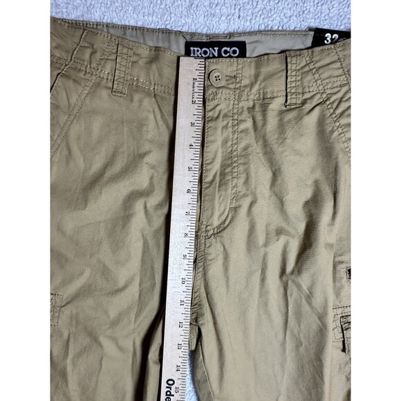Iron Co Men's Multi Pocket Cargo Shorts Size 32 Beige - Picture 6 of 14